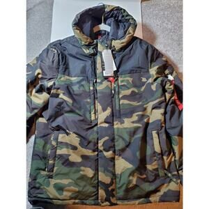 Alpha Avalanche Primaloft Hooded Jacket In Dark Woodland Camo - Size 2XL (R)